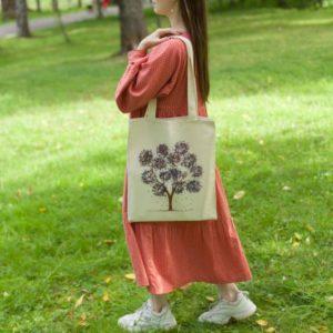 сумка шоппер дерево на природе